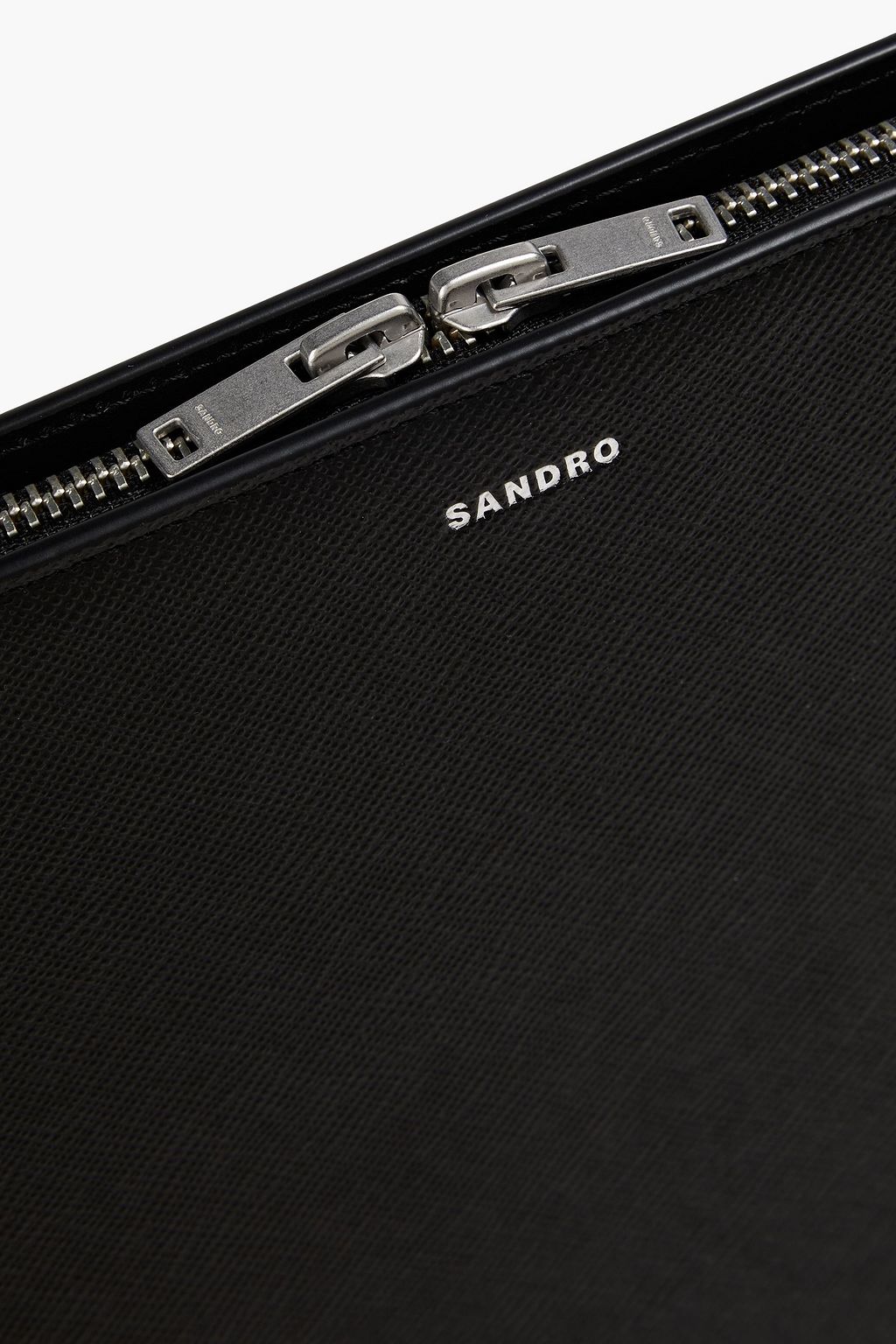 SANDRO Faux textured leather pouch