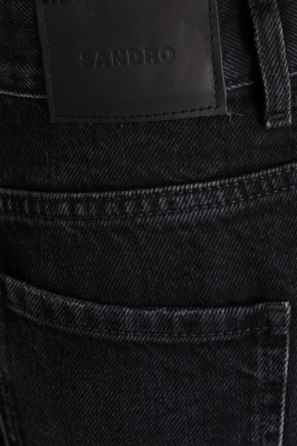SANDRO ハイライズ ストレートレッグジーンズ ベルト付き