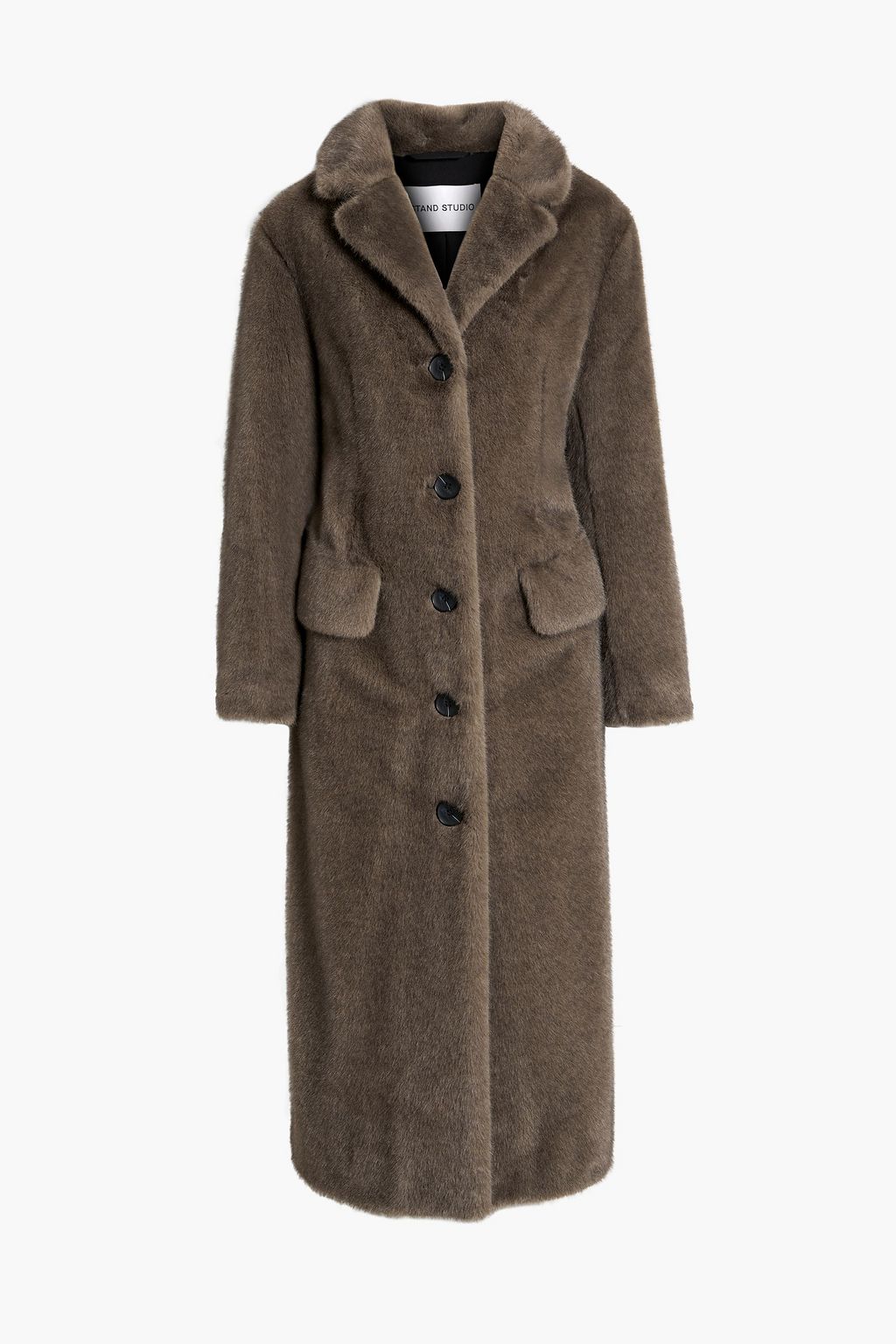 Odette faux fur coat taupe FR 34