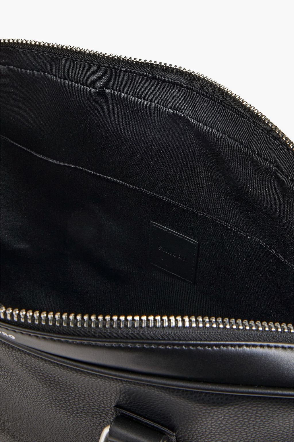 SANDRO Pebbled-leather briefcase