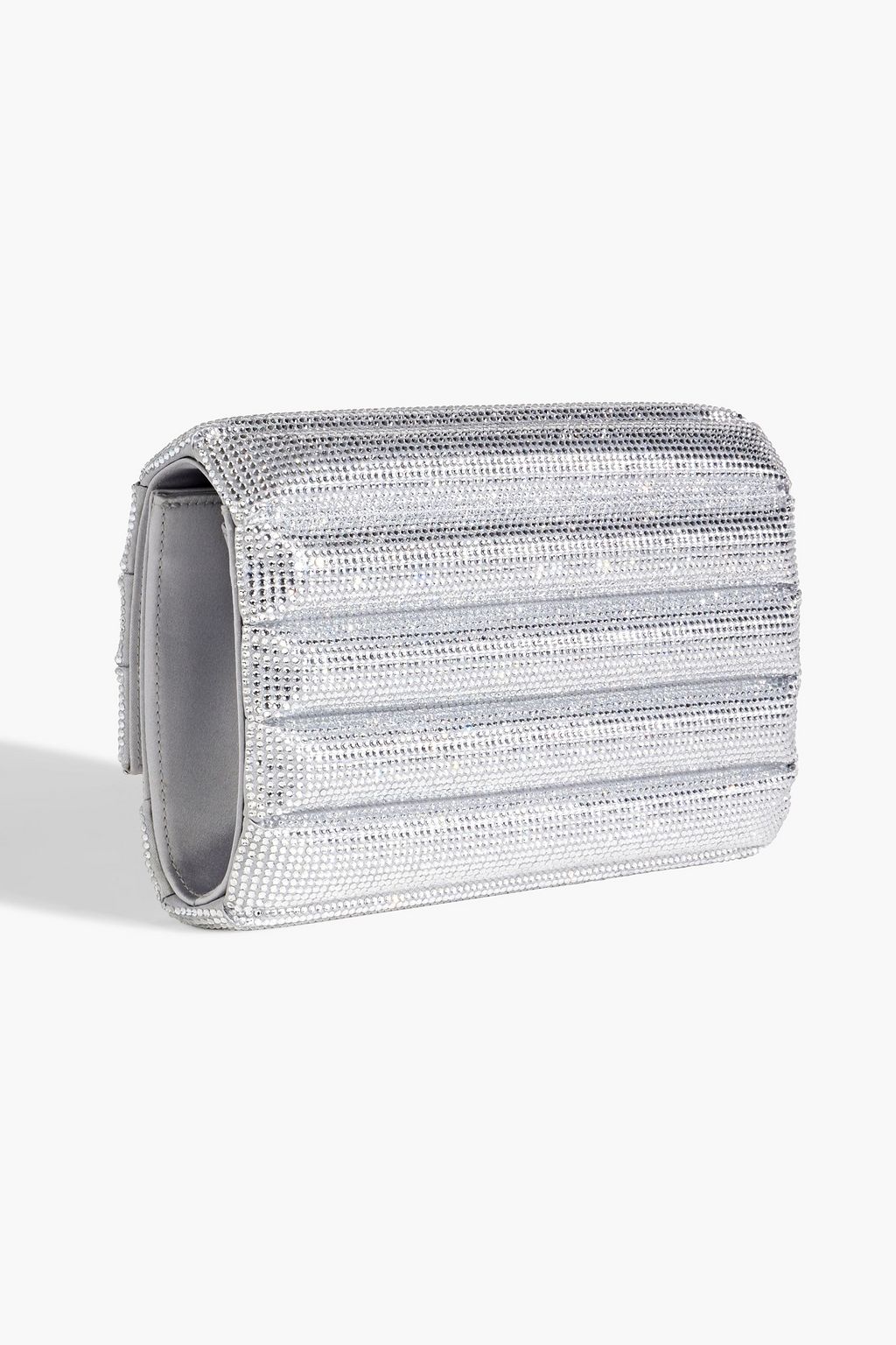 JUDITH LEIBER COUTURE حقيبة كتف من الساتان مزينة بالكريستال