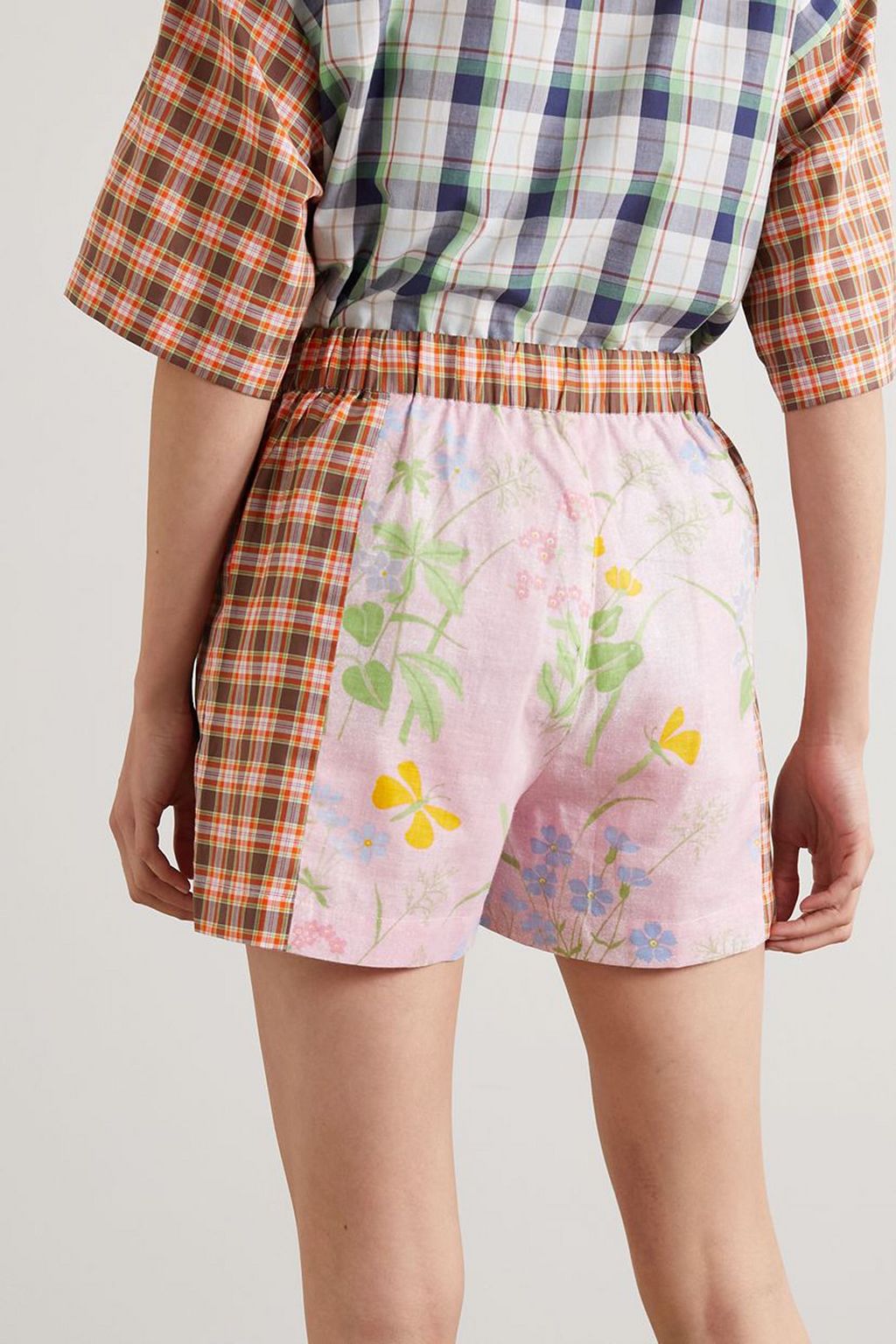RAVE REVIEW Grimes patchwork cotton shorts
