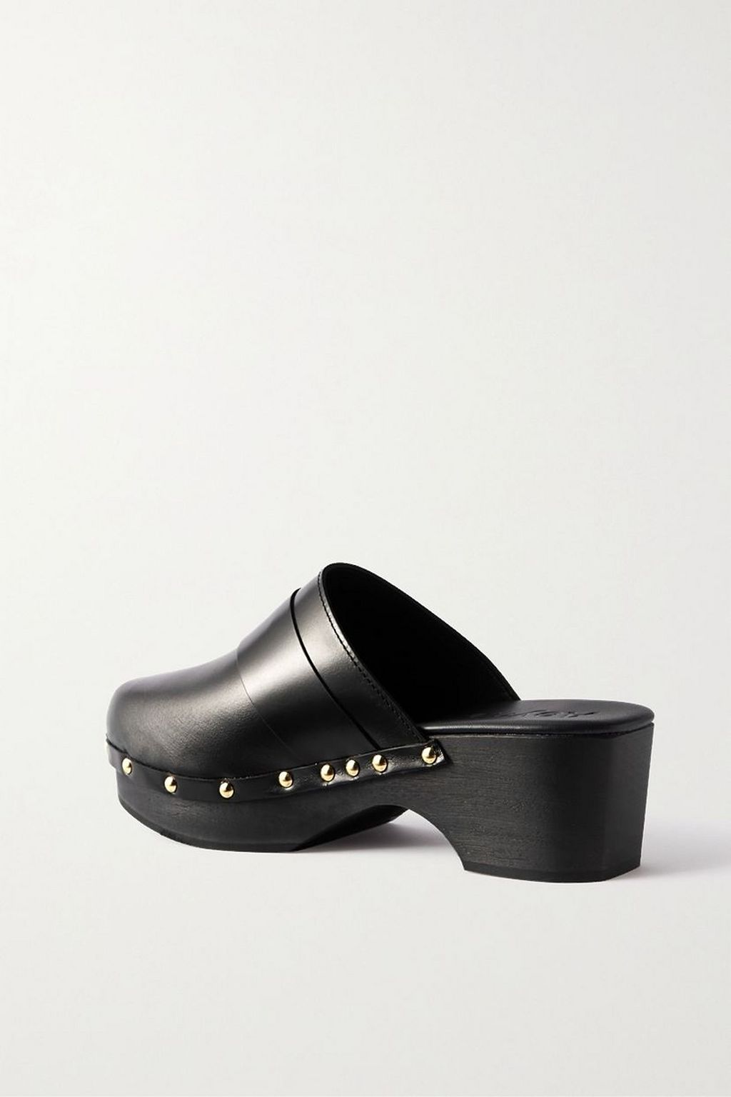 AEYDE Bibi Plateau-Clogs aus Leder mit Nieten