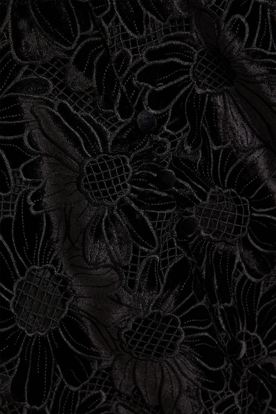 Sandro Velvet-paneled Ribbed-knit Top In Black