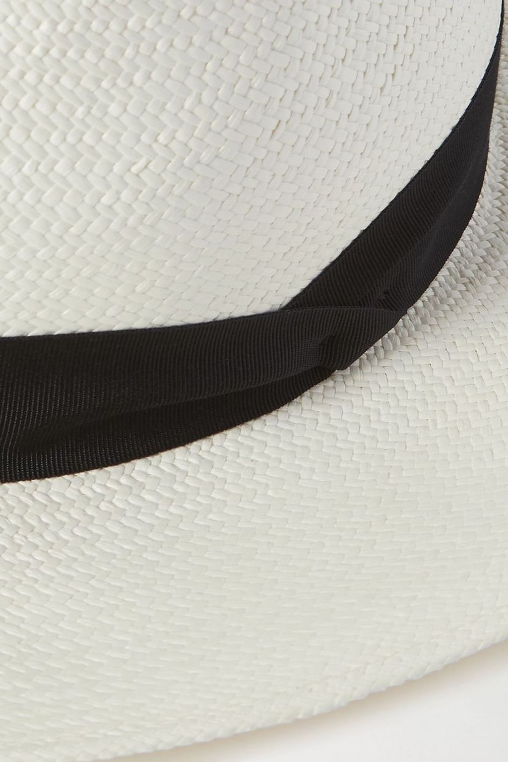 RAG & BONE Grosgrain-trimmed straw Panama hat
