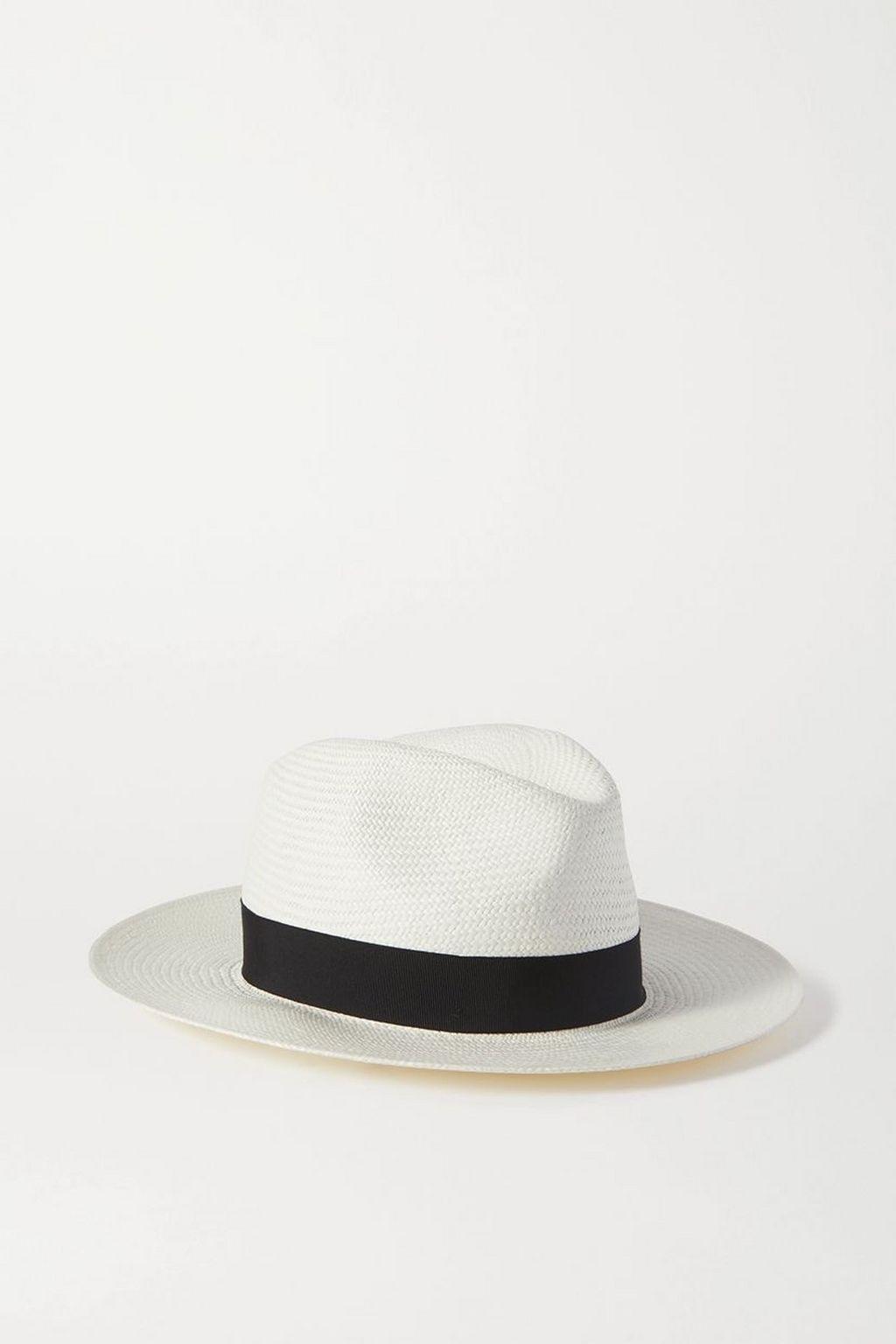 RAG & BONE Grosgrain-trimmed straw Panama hat
