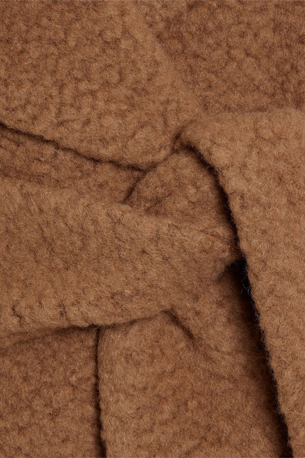 OSCAR DE LA RENTA Belted wool-blend bouclé coat