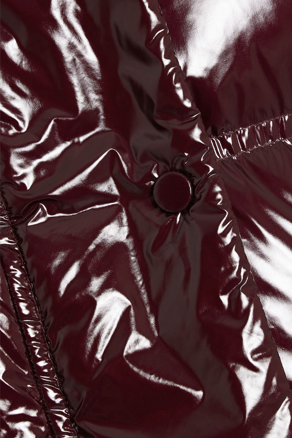 Stand Studio Lori Quilted Vinyl Down Jacket In Burgundy