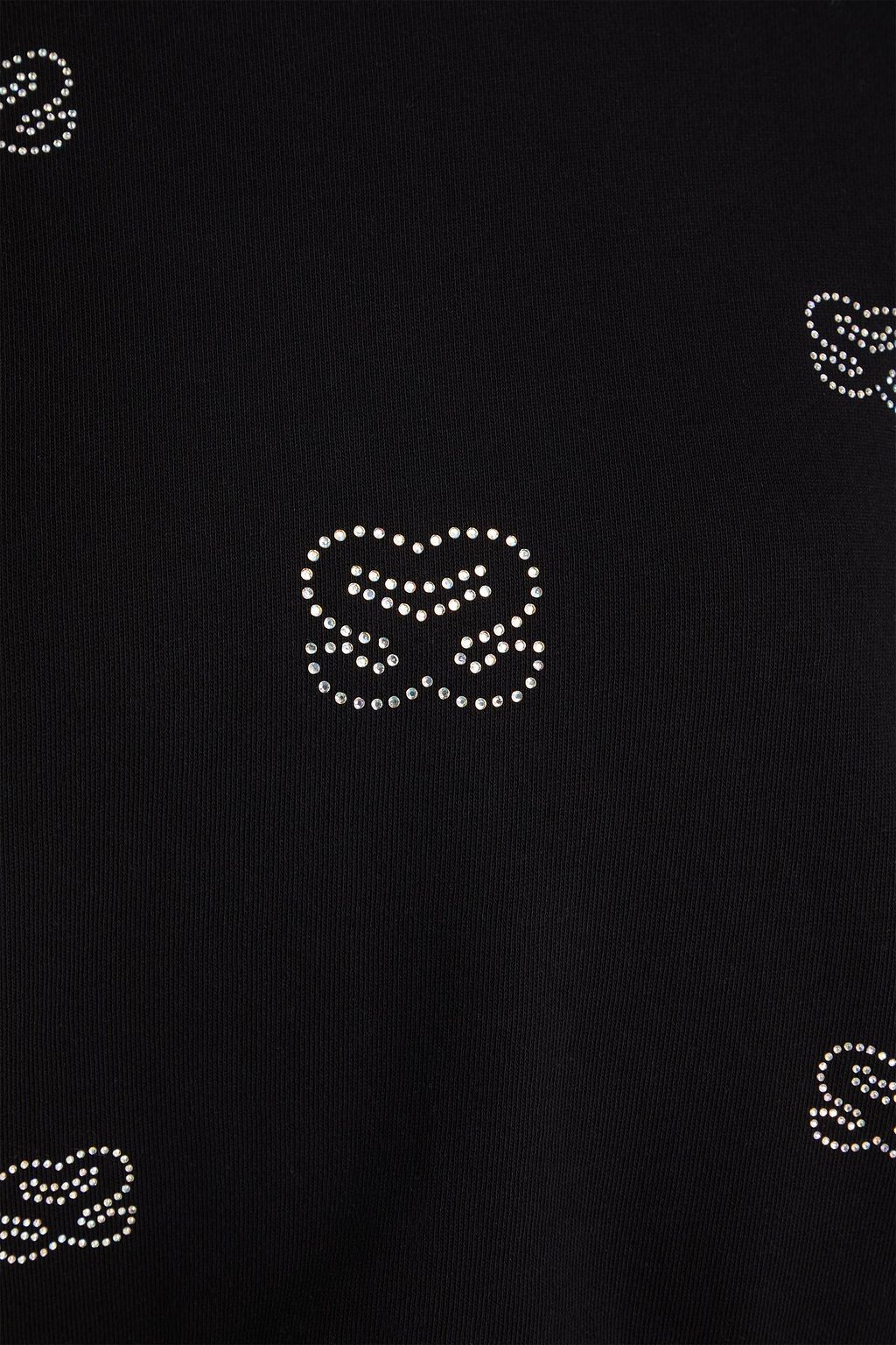 SANDRO Crystal-embellished French cotton-blend terry sweatshirt