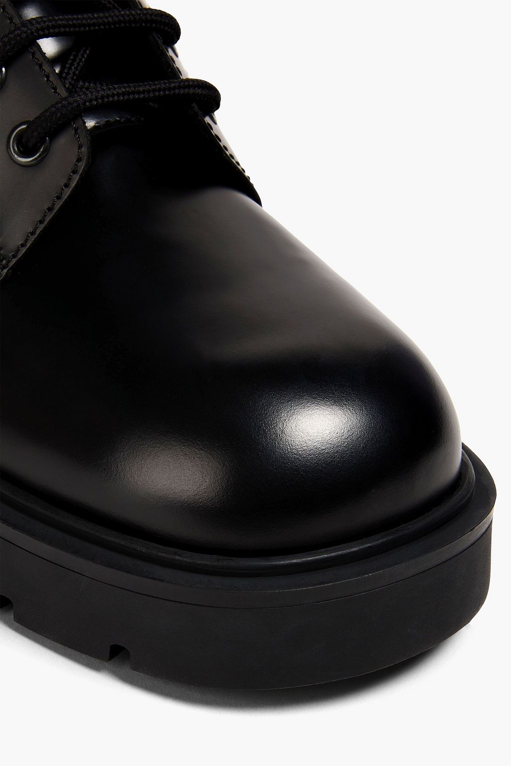 SANDRO Glossed-leather boots