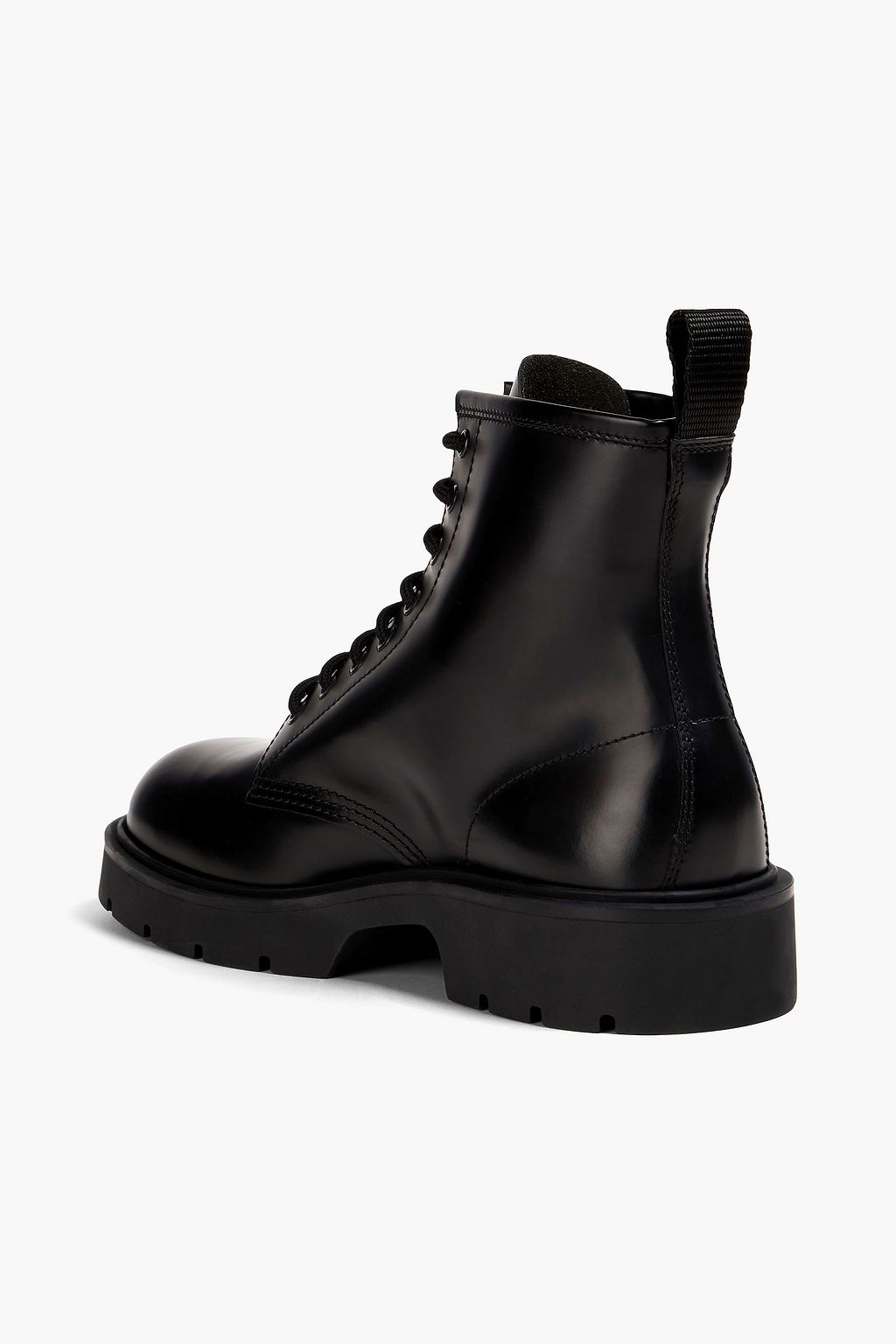 SANDRO Glossed-leather boots