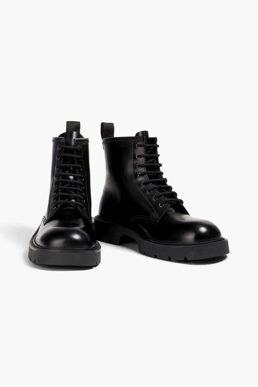 SANDRO Glossed-leather boots