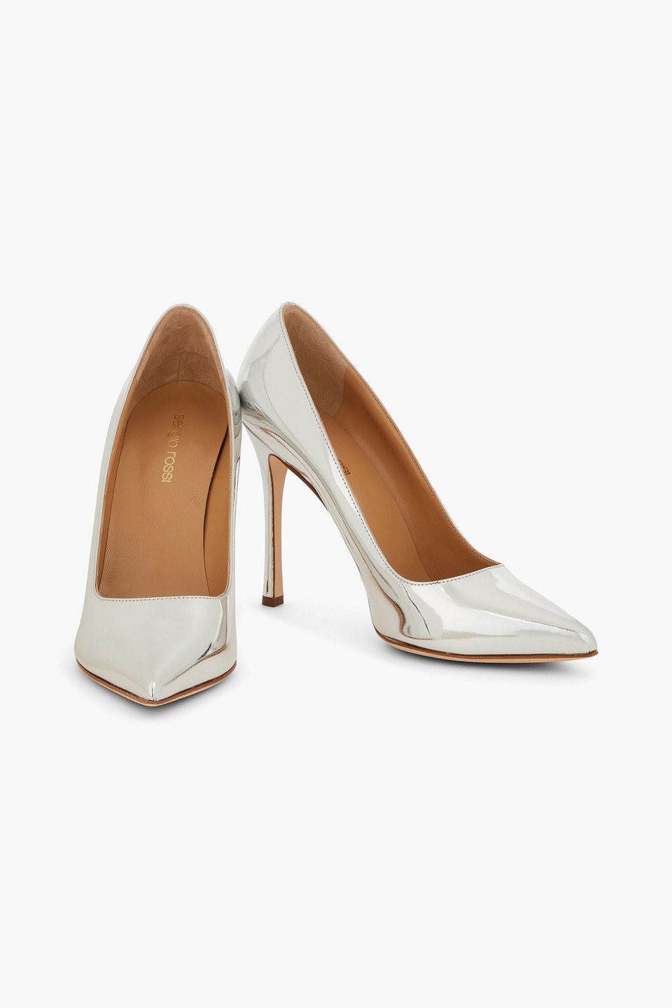  Sergio Rossi - Mirrored-leather Pumps - Metallic - Eu 41 