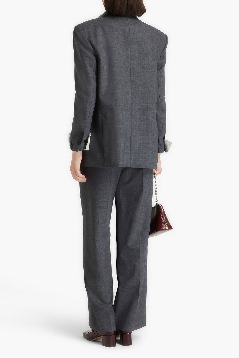 Sandro Wool-blend Blazer In Anthrazit