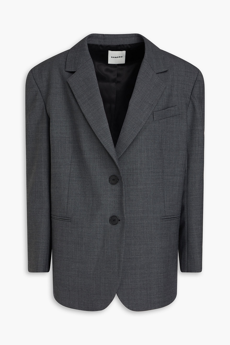 Sandro Wool-blend Blazer In Anthrazit