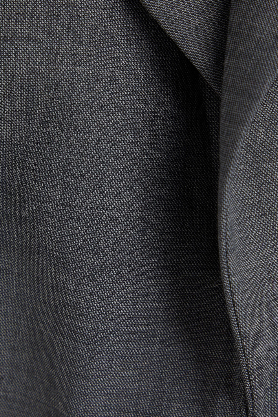 Sandro Crystal-embellished Cropped Wool-blend Twill Blazer In Anthracite