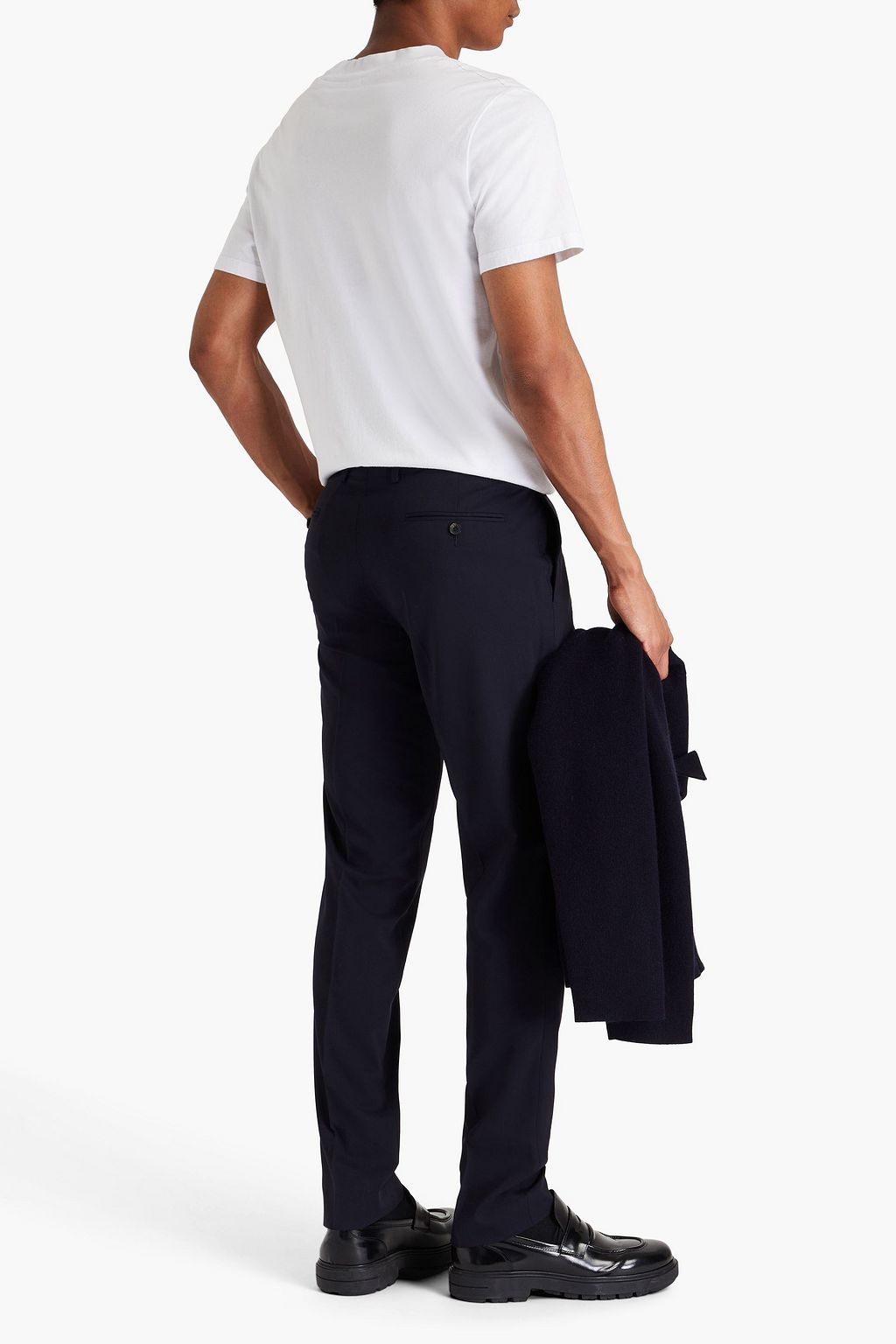 SANDRO Tapered wool-blend pants