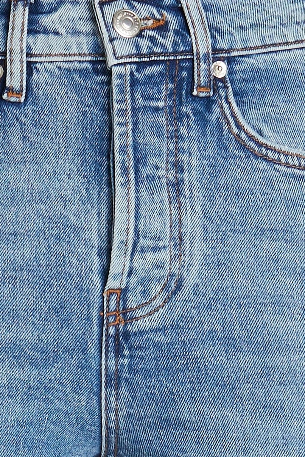 MAJE جينز بأرجل مستقيمة وخصر مرتفع ومزين بالكريستال