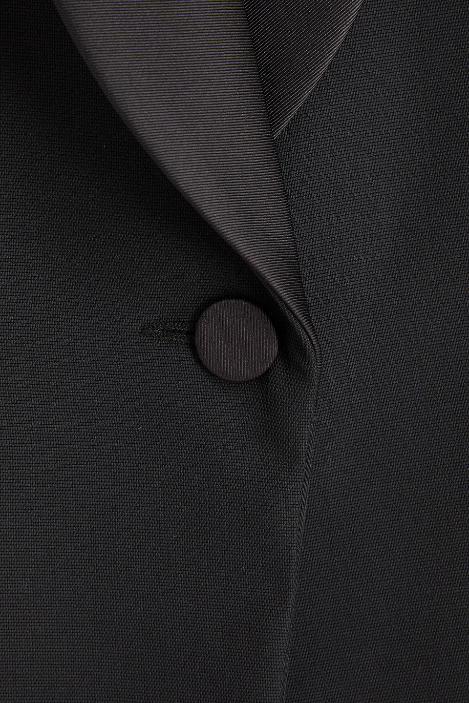 Sandro Grain De Poudre Tuxedo Jacket In Black