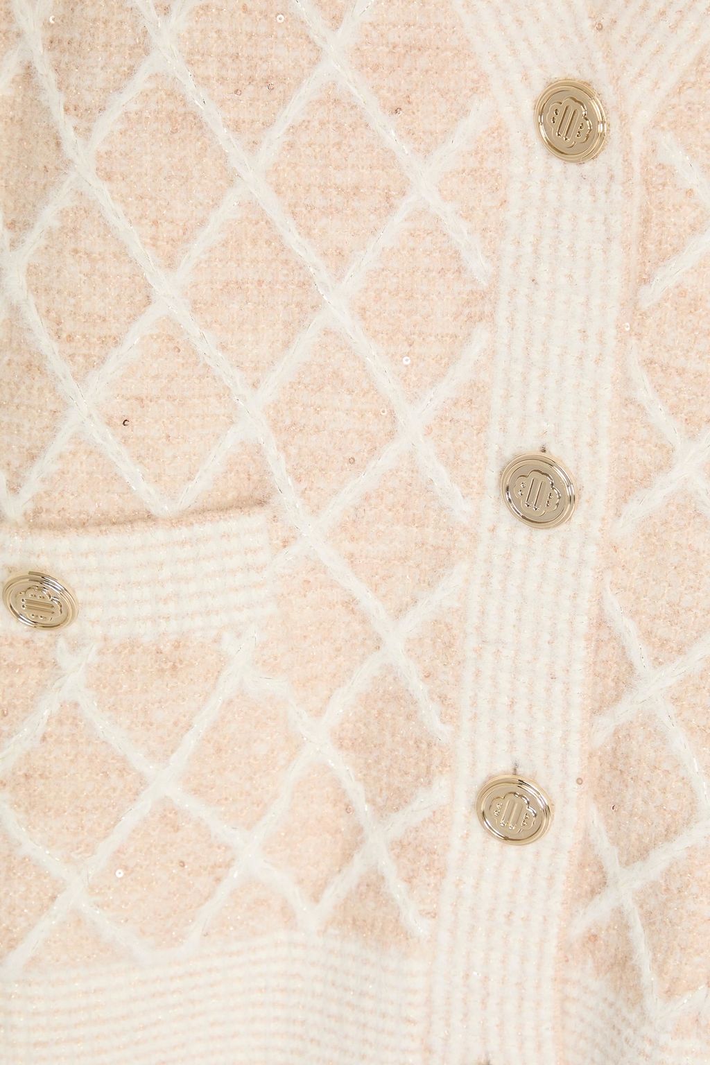 MAJE Metallic knitted cardigan