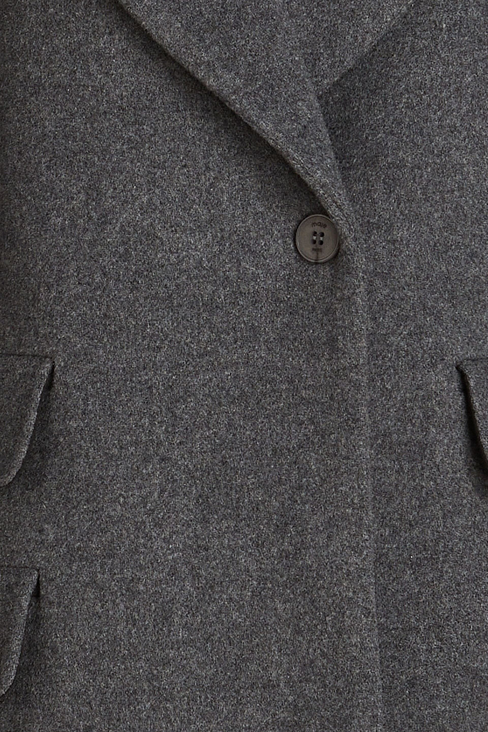 Maje Double-breasted Felt Coat In Anthracite