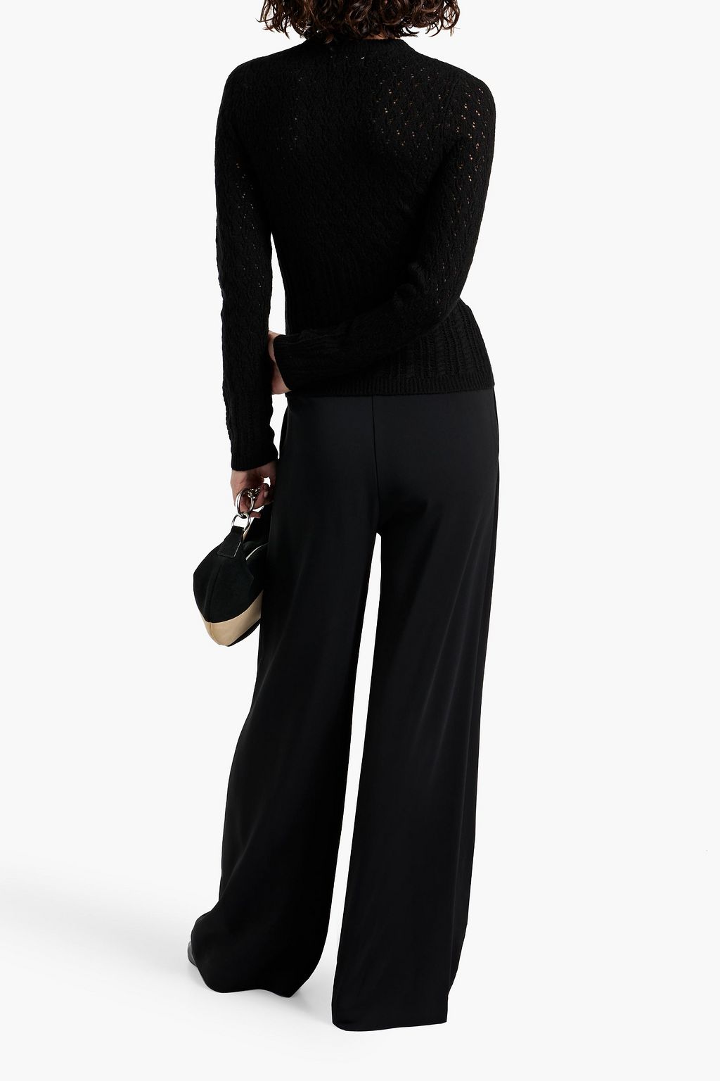 NAADAM Pointelle-knit wool and cashmere-blend sweater