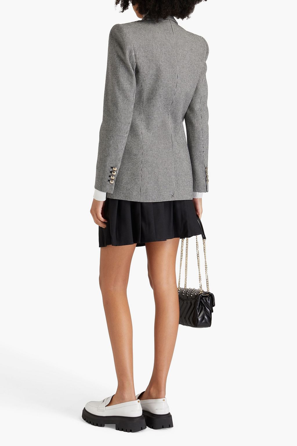 MAJE Doppelreihiger Blazer aus Tweed mit Hahnentrittmuster