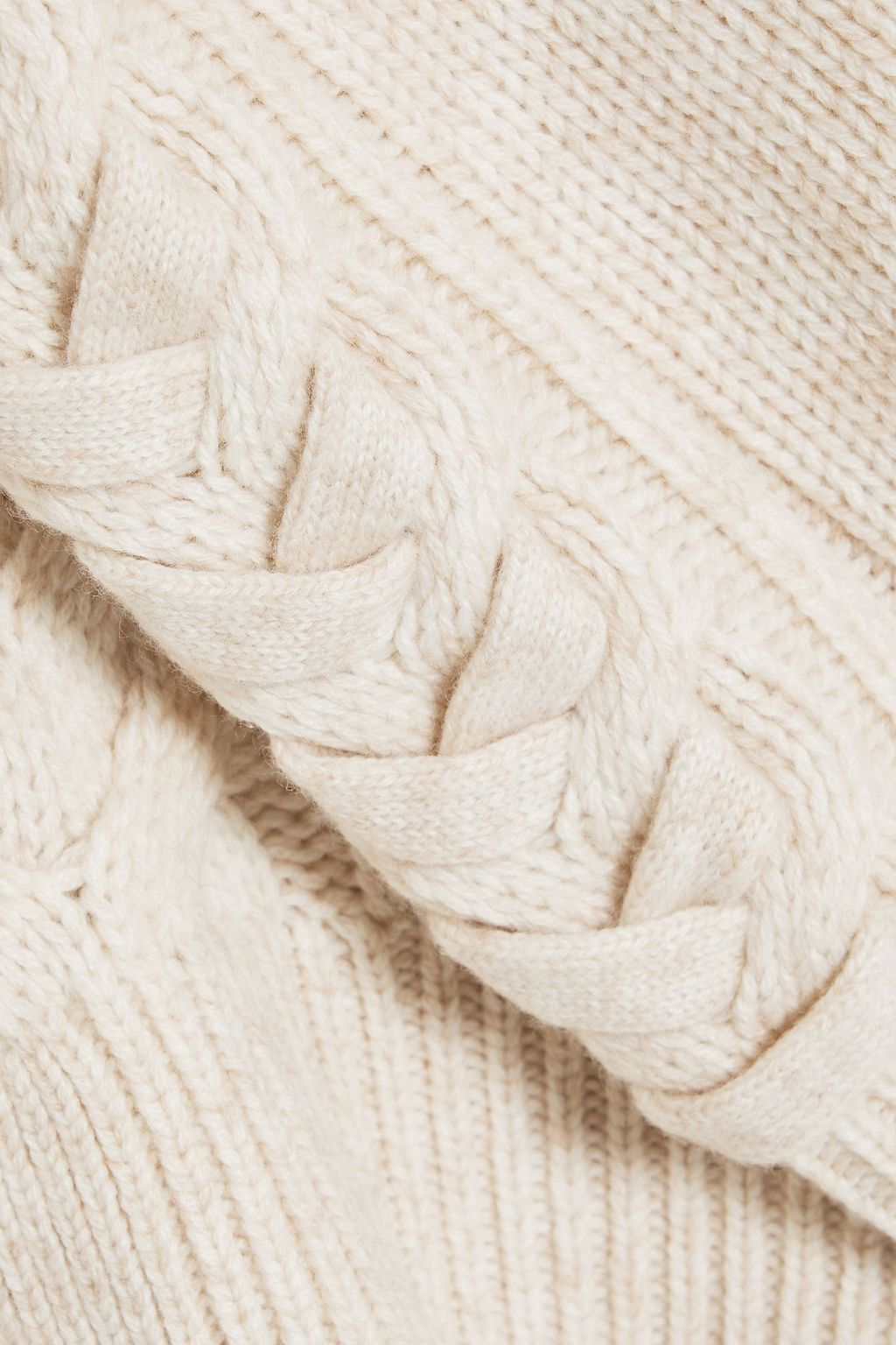 NAADAM Cable-knit wool and cashmere-blend cardigan