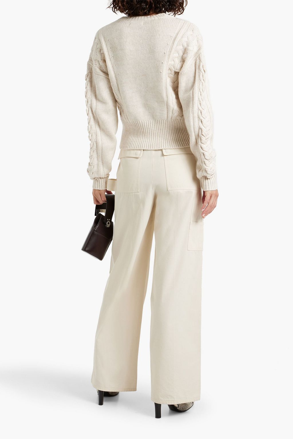 NAADAM Cable-knit wool and cashmere-blend cardigan
