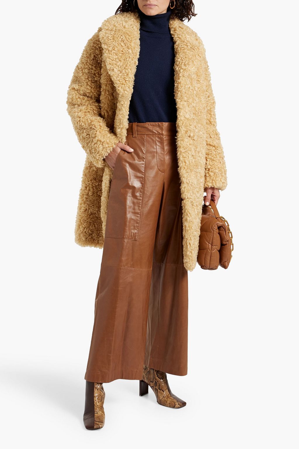 STAND STUDIO Camille faux shearling coat
