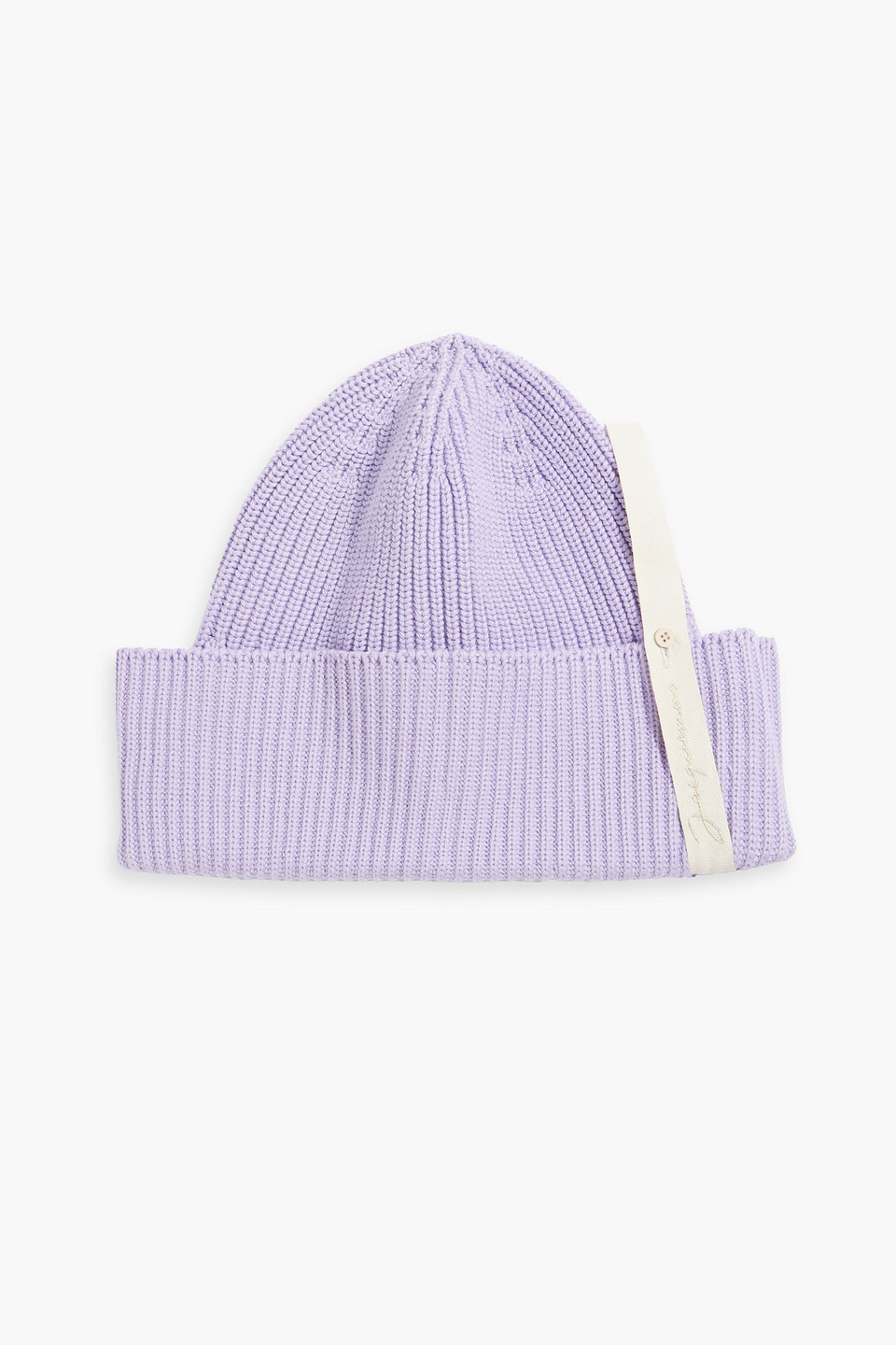 JACQUEMUS PIPA RIBBED COTTON BEANIE