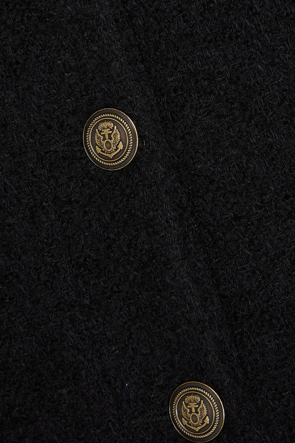 Sandro Cropped Bouclé-tweed Jacket In Black