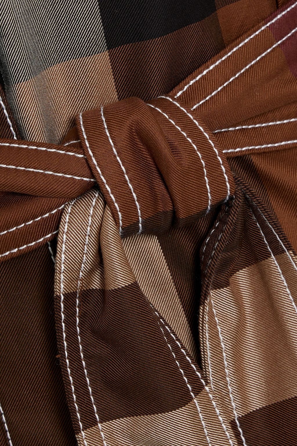 BURBERRY Checked cotton-twill mini shirt dress