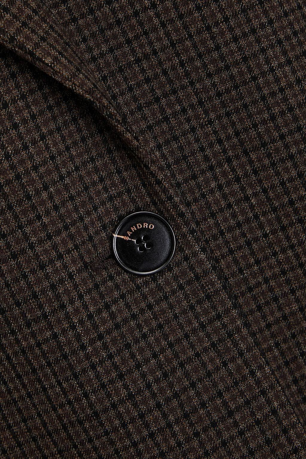 SANDRO Gingham jacquard blazer