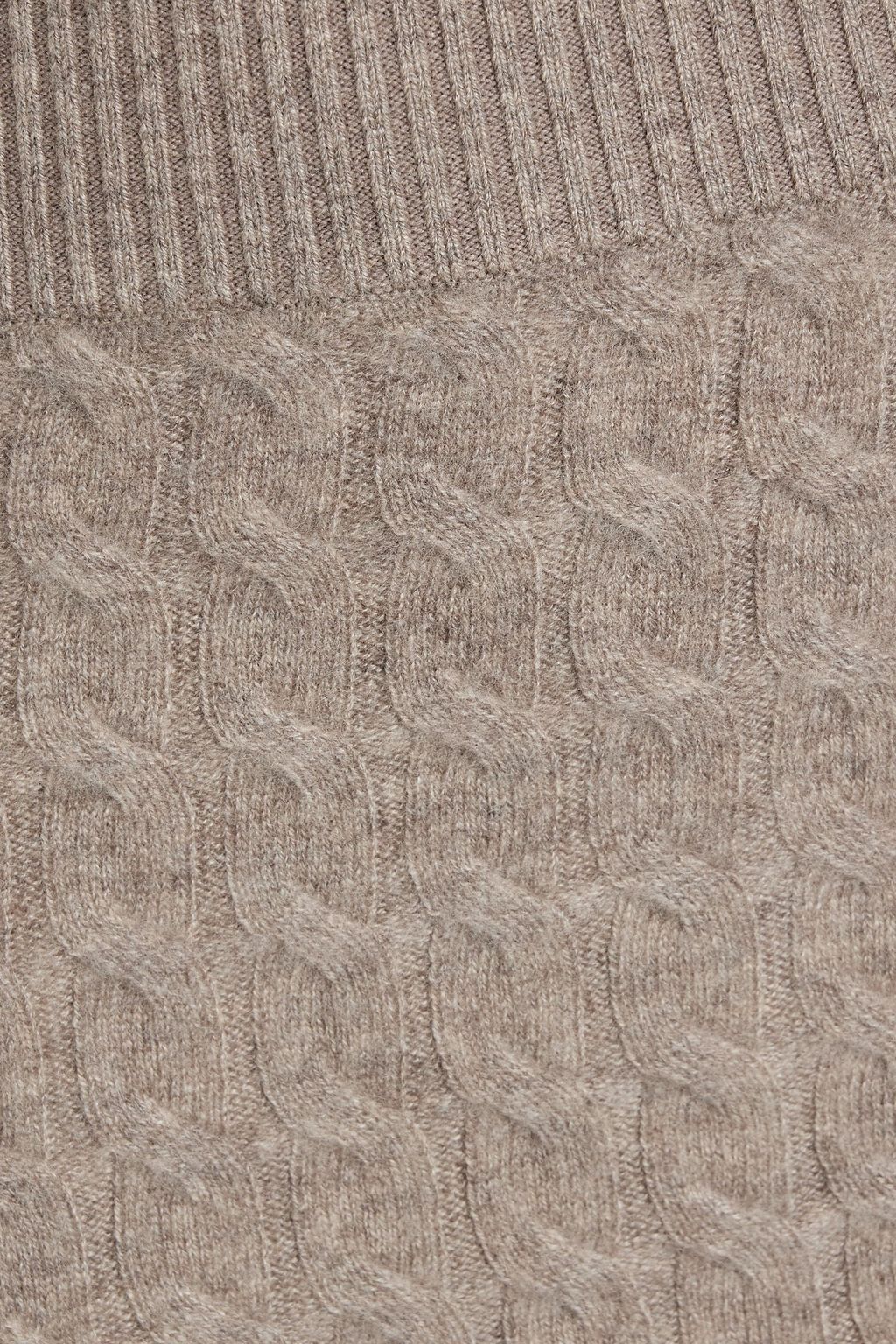 NAADAM Cable-knit cashmere mini skirt