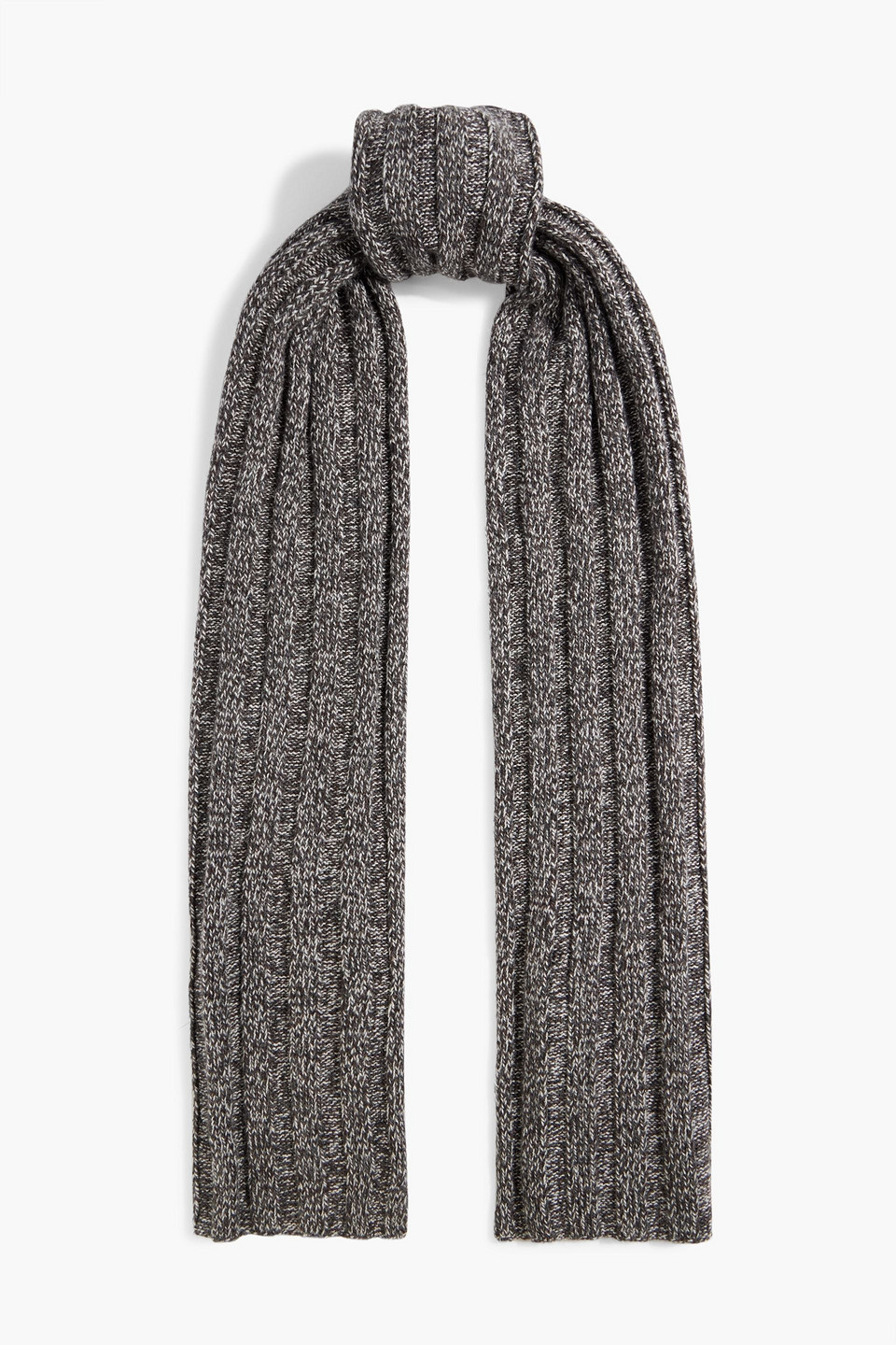 Ribbed cashmere scarf