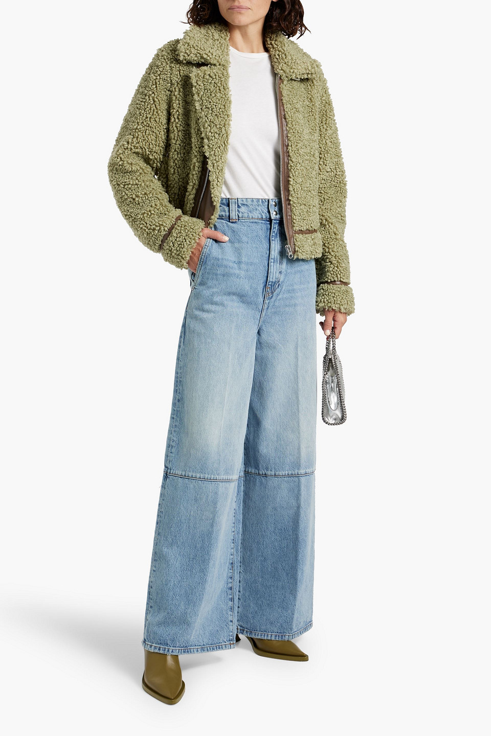 STAND STUDIO AUDREY FAUX SHEARLING JACKET