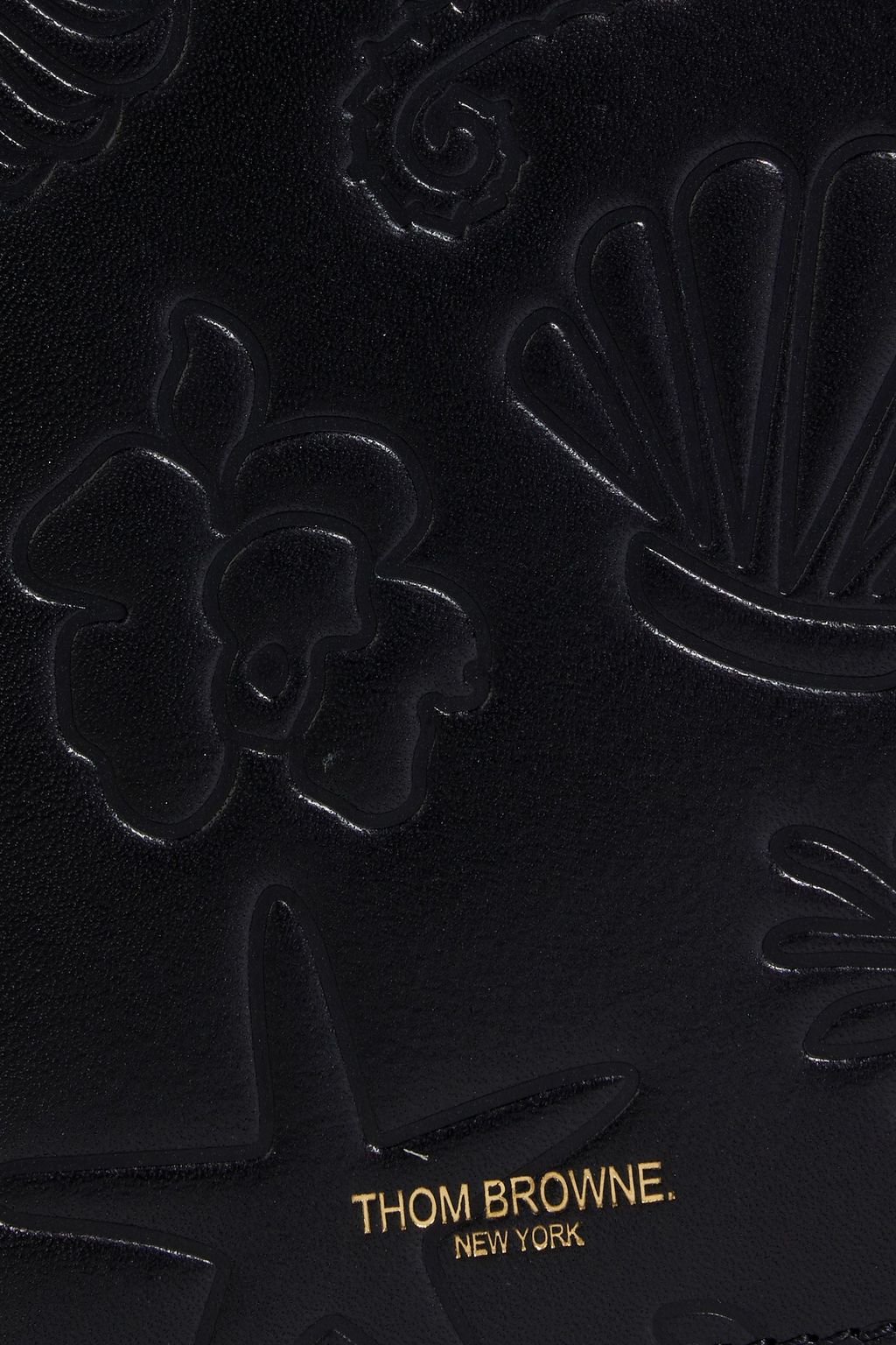 THOM BROWNE Embossed leather coin purse