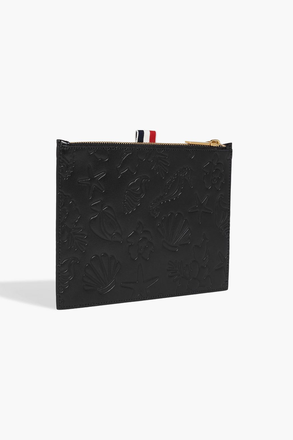 THOM BROWNE Embossed leather coin purse