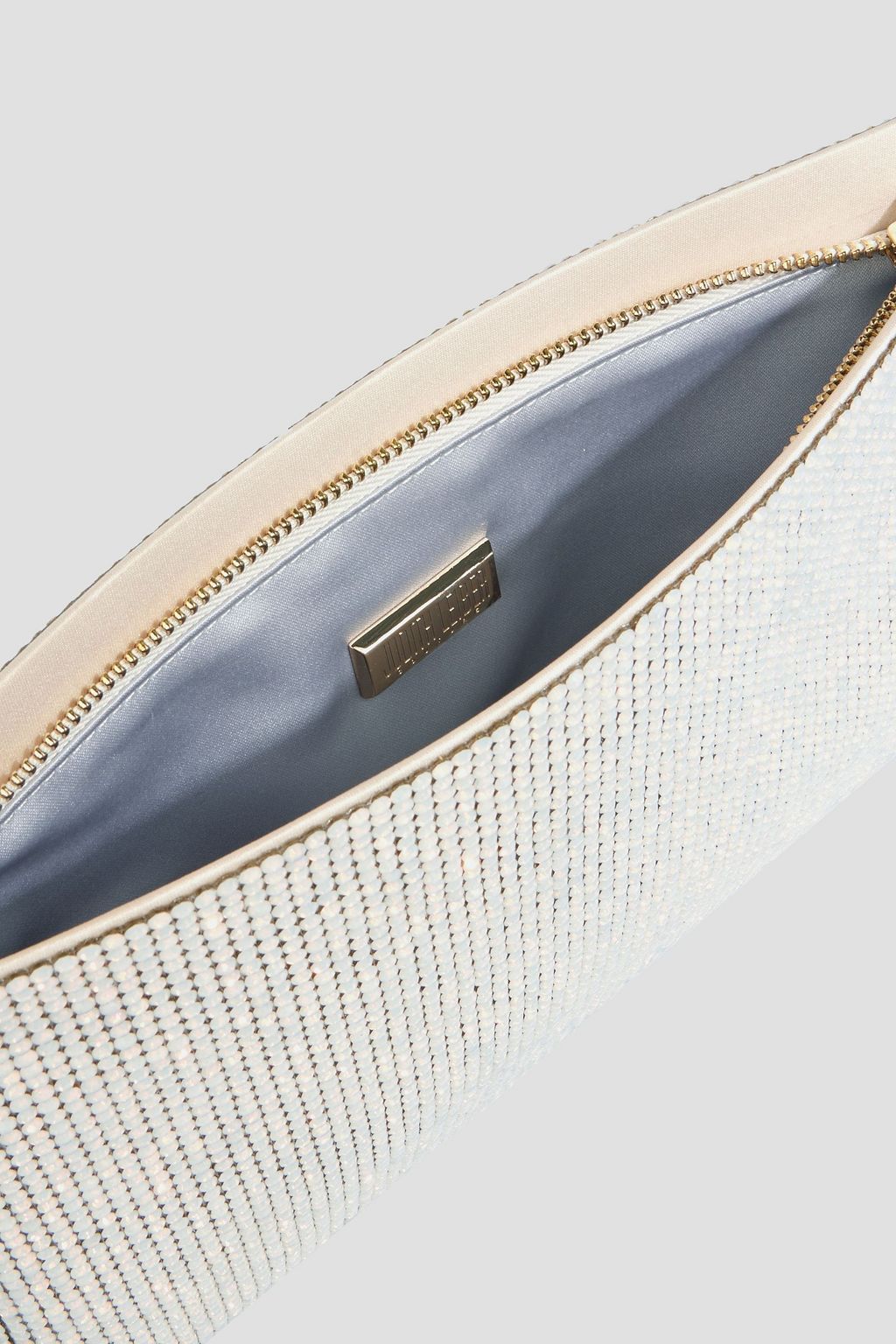 JUDITH LEIBER COUTURE Crystal-embellished satin pouch