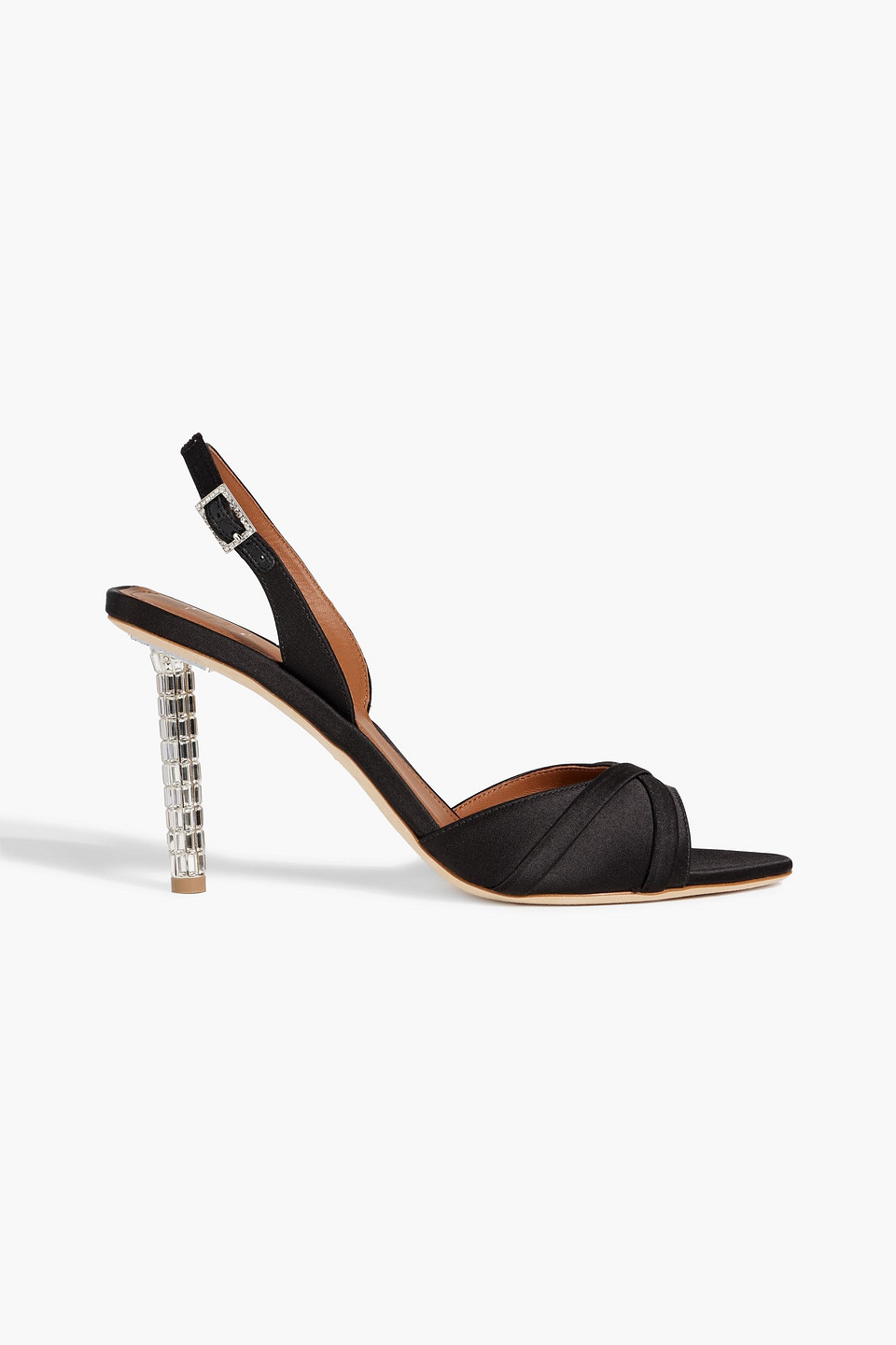 Malone Souliers Joss Womens Leather High Heel Slingback Heels In Black