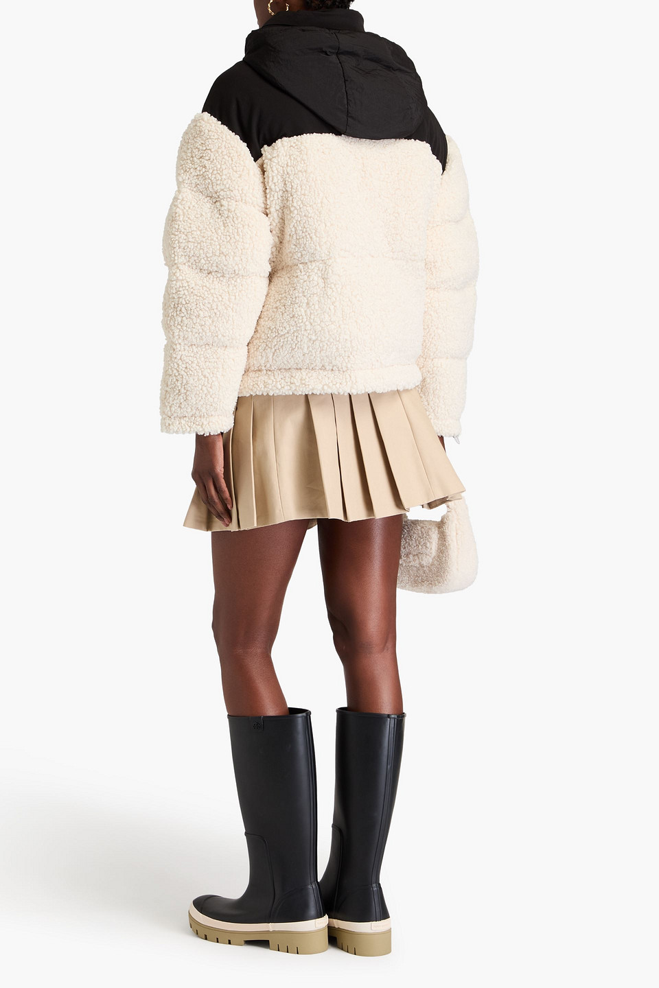  Maje - Gesteppte Kapuzenjacke Aus Teddy-fleece - Weiß - 0 