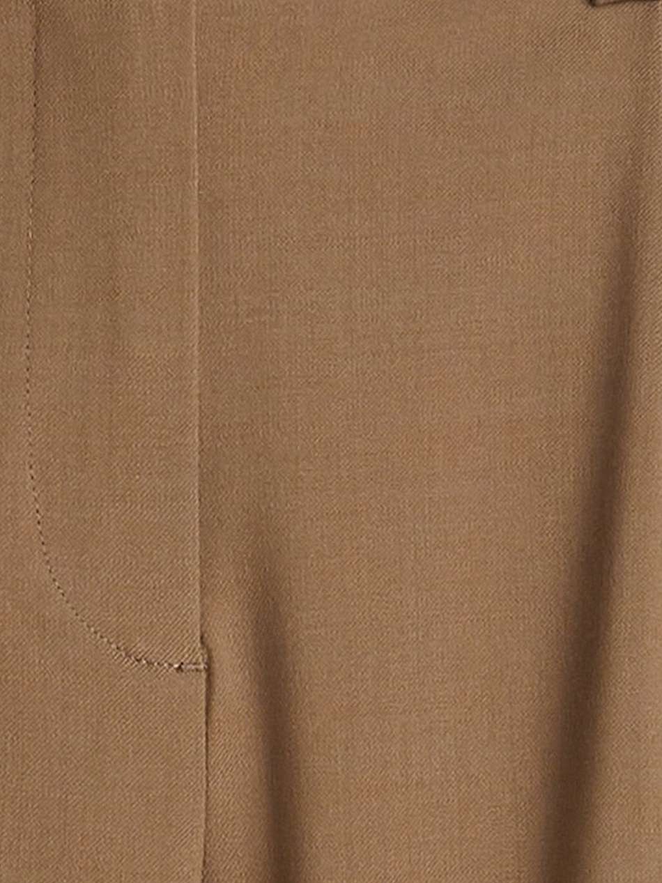 pleated twill wide-leg pants