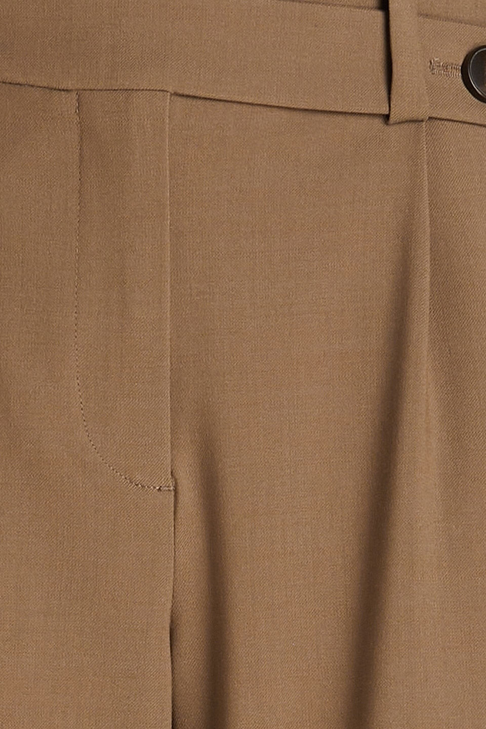Maje Pleated Twill Wide-leg Pants In Taupe