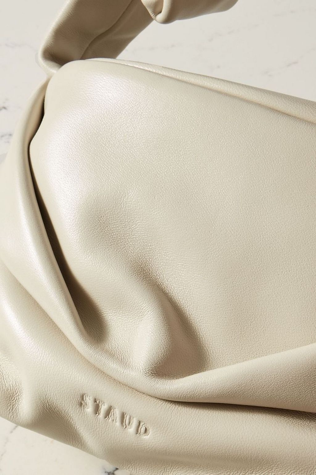 STAUD Kiss gathered leather shoulder bag