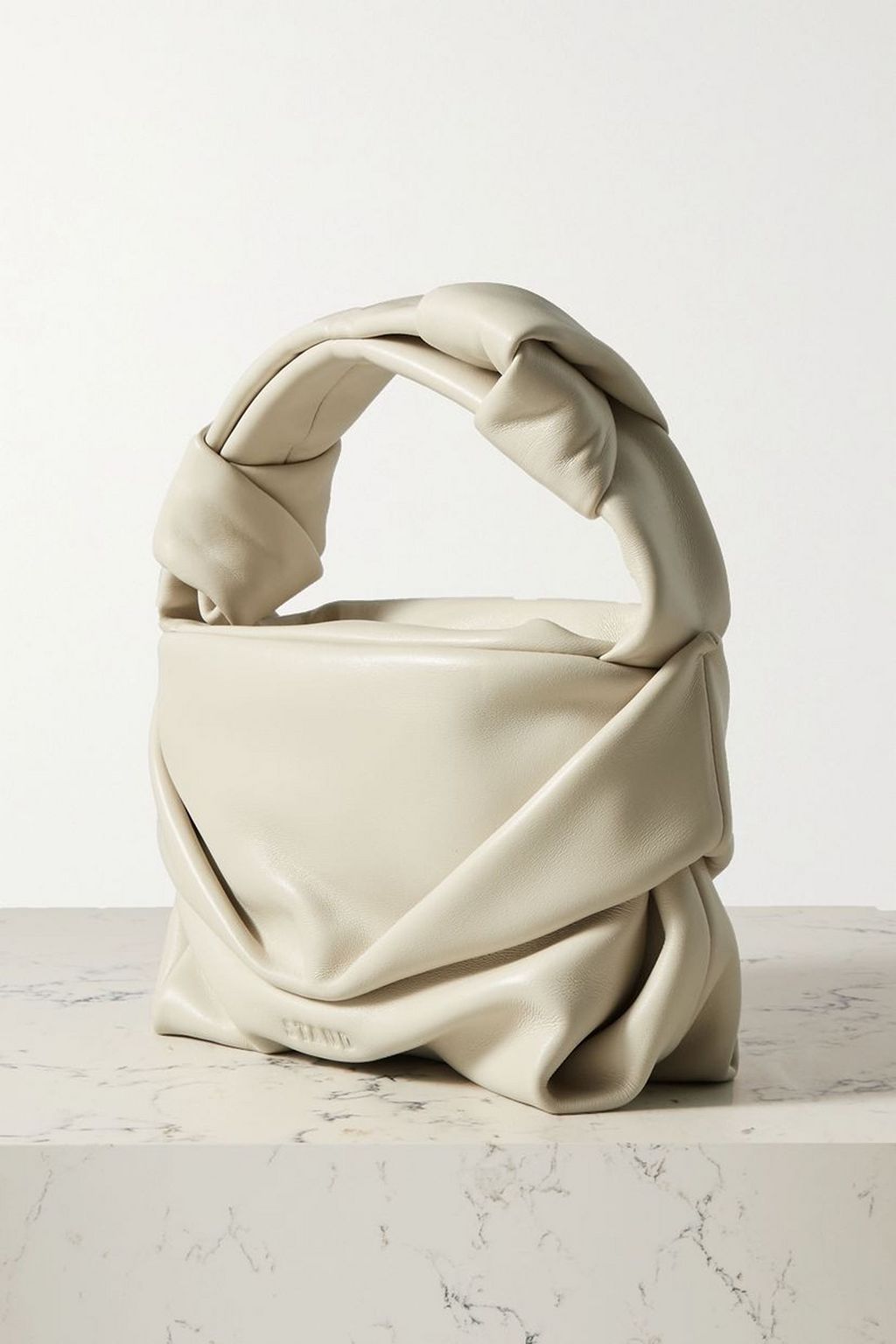 STAUD Kiss gathered leather shoulder bag