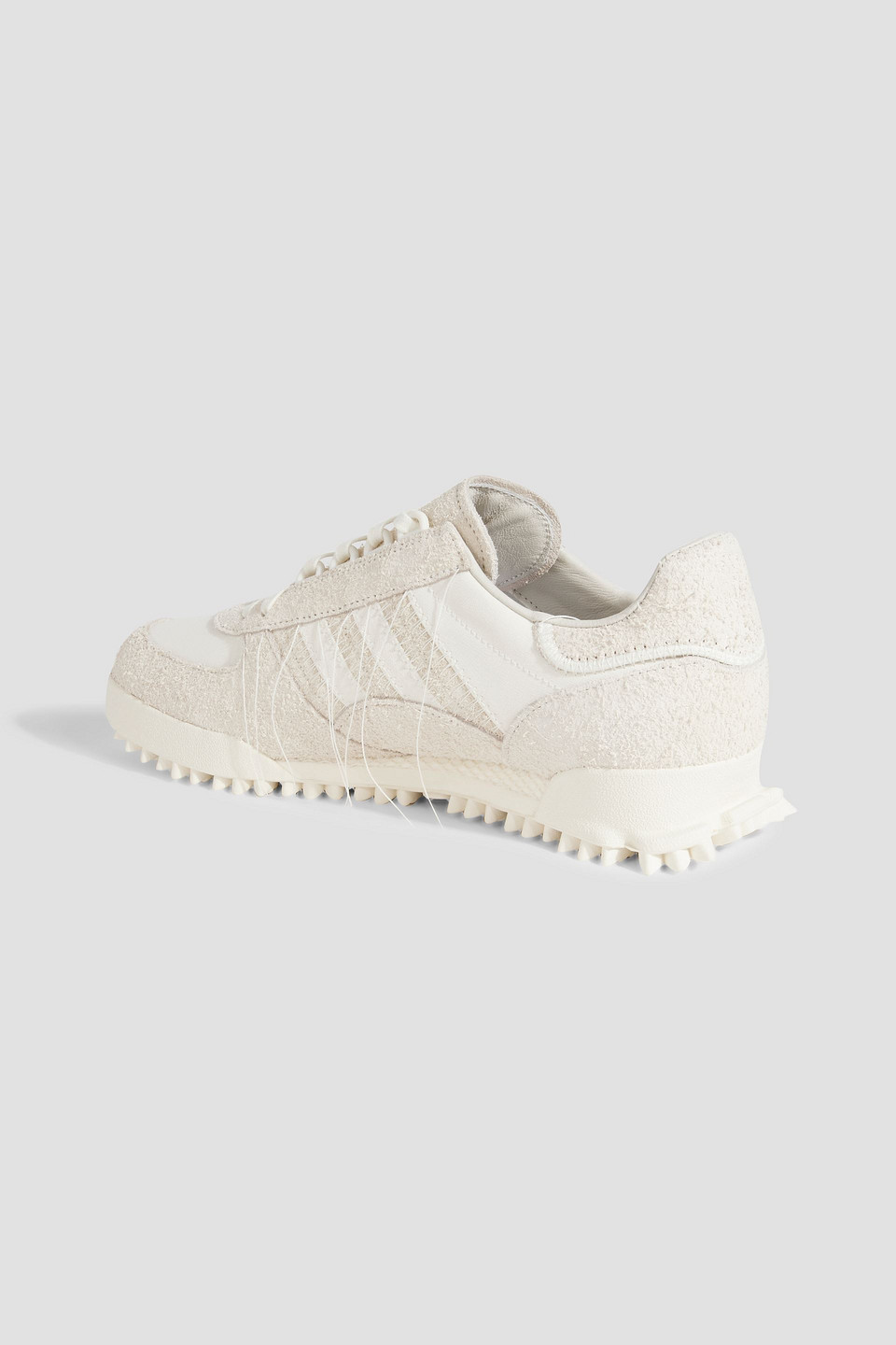 Shop Y-3 Marathon Tr Shell, Suede And Leather Sneakers In Off-white