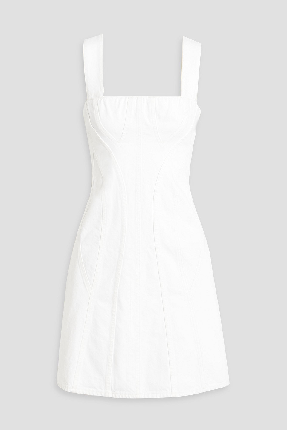 Stella Mccartney Denim Mini Dress In White
