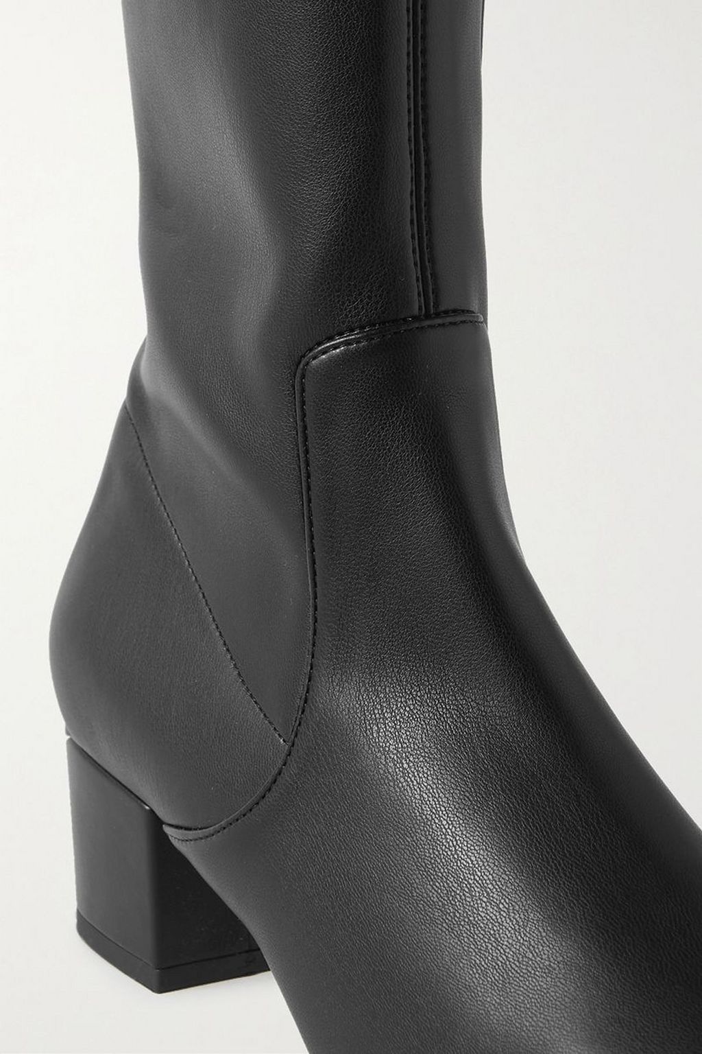 Aimee faux stretch leather over the knee boots black One Size