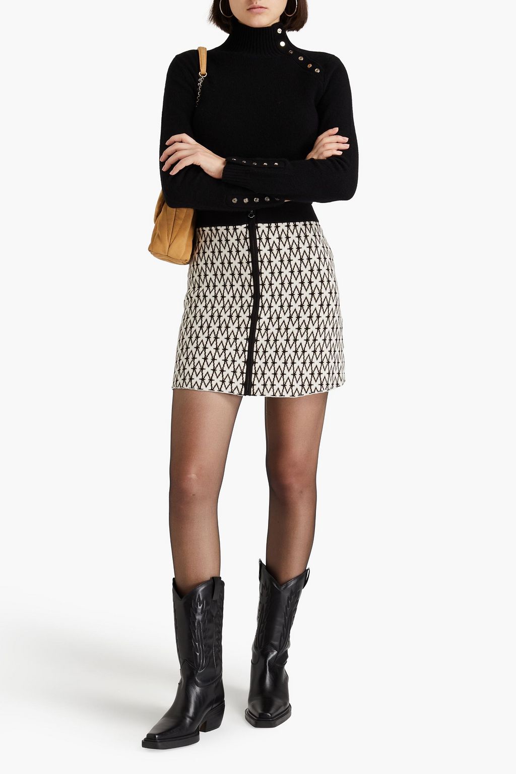 MAJE Cashmere turtleneck sweater